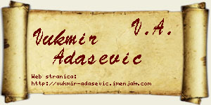 Vukmir Adašević vizit kartica